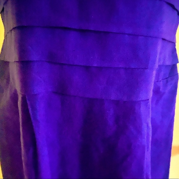 💙KATHIE LEE💙LINEN TIERED PLEAT DROP WAIST SHORT SLEEVE SHEATH VTG DRESS EUC❣️ - Picture 6 of 9